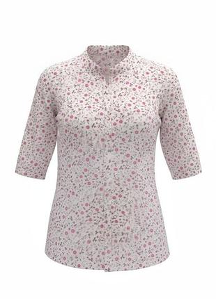 🌸 легкая хлопковая рубашка benetton в милый цветочек – суперстан! 🌸 2
