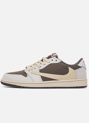 Nike air jordan 1 low og x travis scott “reverse mocha”
