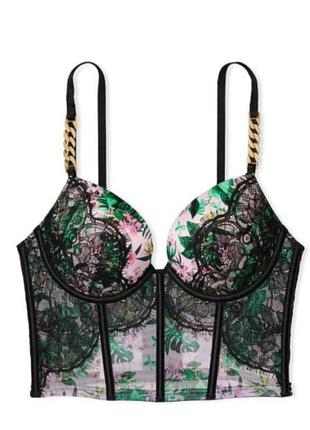 Victoria's secret корсет топ/ push-up corset top orchid paradise