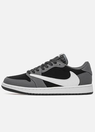 Nike air jordan 1 retro low travis scott silver