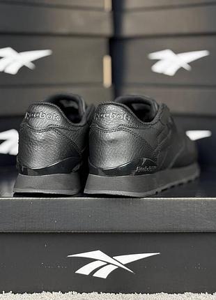 Reebok classic leather all black 4