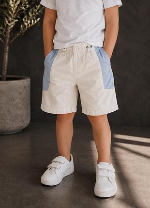 Шорти для хлопчика 3-4 роки 98-104 см for boys літні білі блакитні
