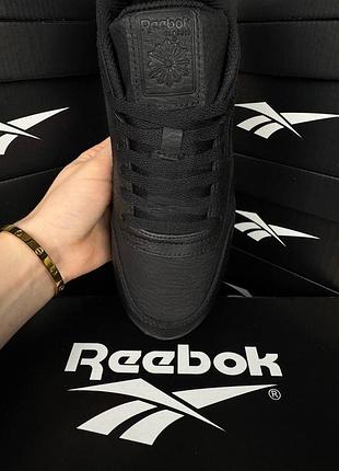 Reebok classic leather all black 3