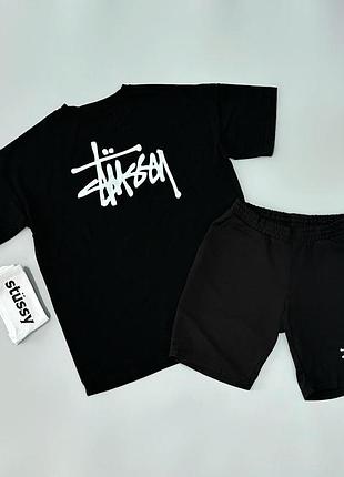 Футболка(чорна) + шорти stussy + шкарпетки в подарунок