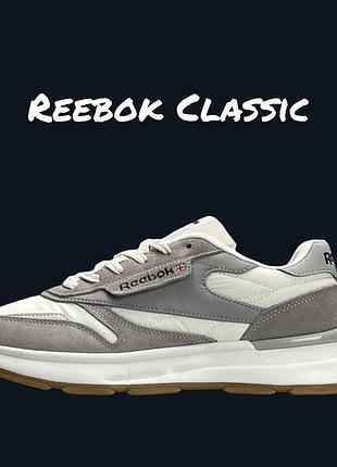 Reebok classic light grey white 5