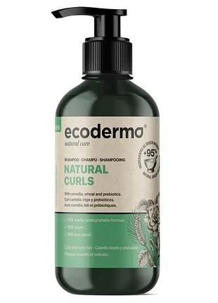 Шампунь ecoderma для натуральних кучерів з екстрактом пшениці та камелії natural curls 500 мл