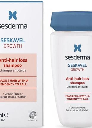 Шампунь проти випадіння волосся sesderma seskavel growth anti-hair loss shampoo 250 мл