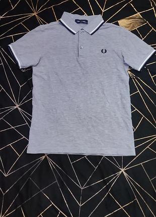 Серое поло от fred perry