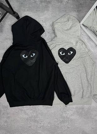 Cdg play zip hoodie