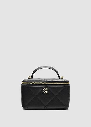 💎 chanel long vanity with chain black 16.5 х 10 х 8.5 см