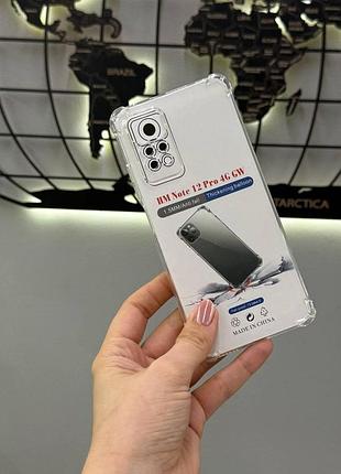 Чехол с бортиком прозрачный для xiaomi redmi note 12 pro 4g,силиконовый чехол для телефона редми ноут 12 про 4g