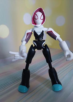 Ігрова фігурка ghost-spider (гвен стейсі) з серії hasbro spider-man bend and flex