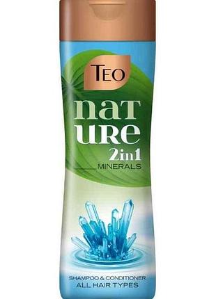 Шампунь-бальзам 350мл nature 2in1 алое вера тм teo
