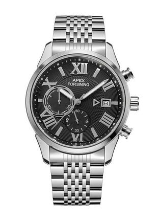 Forsining 8304 silver-black steel