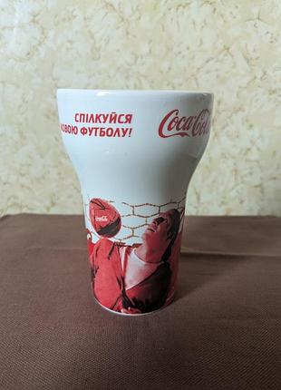 Стакан коллекционный coca cola 2006 год в поддержку украинского футбола с изображением автографа а.воролина