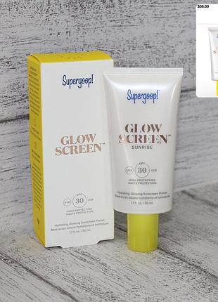 Supergoop glowscreen spf 30 sunscreen with hyaluronic acid + niacinamide сяючий сонцезахисний праймер spf 30