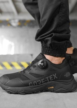 Зимові чоловічі термо кросівки north face goretex black нп4891
