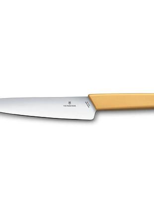 Нож victorinox swiss modern carving 19 см желтый, модель vx69016.198b
