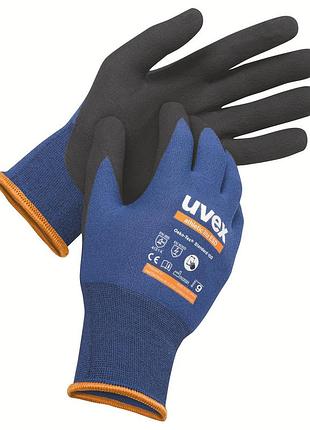 Антистатические защитные перчатки uvex athletic lite esd с микропенным nbr-покрытием (60035) размер 07 09