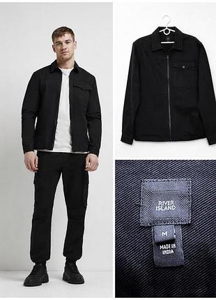 Мужская джинсовая куртка на молнии river island, p. m
