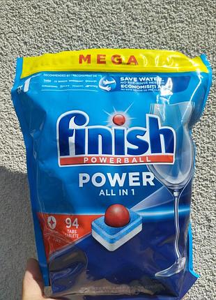 Таблетки для посудомийних машин finish powerball power all in 1 mega 94 шт