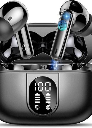 Беспроводные наушники csasan j90 pro true wireless earbuds bluetooth 5.3, вакуумные сенсорные наушники с led дисплеем и hi-fi