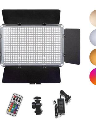 Светодиодный led осветитель u800+ rgb varicolor профессиональный видеосвет для фото и видео с пультом (3200-5600k)