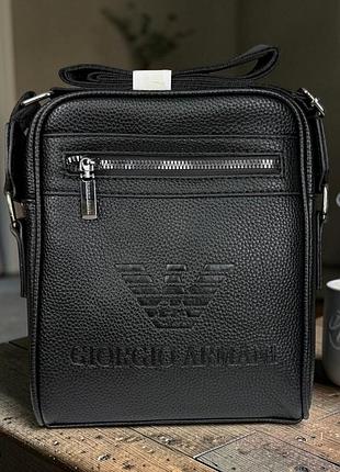 Мужская сумка барсетка стиль армани, модная сумка-планшетка armani черная