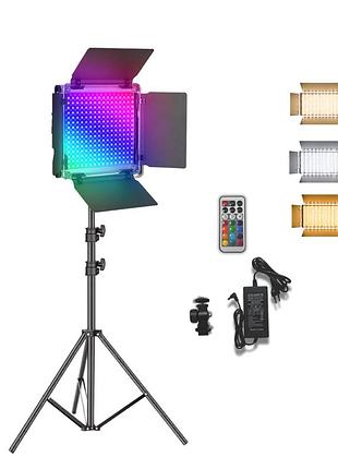 Профессиональный led видеосвет u800 rgb varicolor со штативом, регулировкой температуры и режимов (3200-5600k)