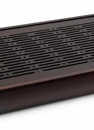 Чабань бамбукова 38×22×4 см mori tea tray темно-коричнева