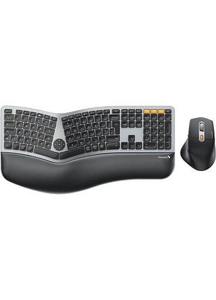 Беспроводной комплект protoarc ekm01 plus (клавиатура и мышь) bluetooth / 2.4g black & space gray