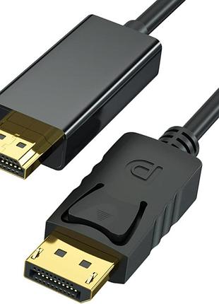 Кабель-адаптер mepsies displayport — hdmi (hdtv), 4k, 1.8 метра, черный.