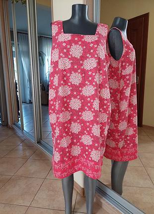 Вискозно-льняное с карманами платье 👗
