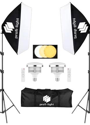 Набор постоянного студийного света с led лампами на 85 вт profi-light sps-5712-85 led
