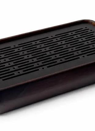 Чабань бамбукова 30×18×4 см wuji tea tray темно-коричнева