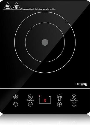 Настольная индукционная плита iseasy wq-8050 (2100w), одноконфорическая электроплита из стеклокерамики с таймером