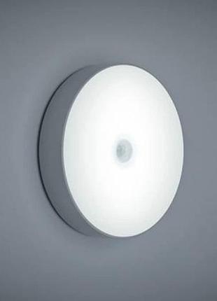 Світлодіодний нічник з датчиком руху smart sensor night light, круглий акумуляторний led світильник на магніті з usb, білий