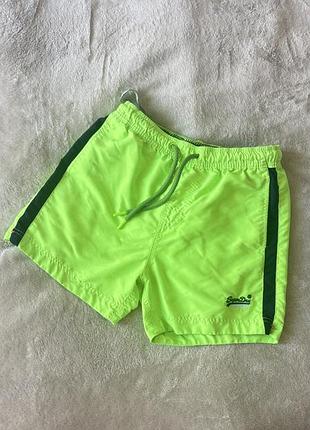 Чоловічі плавки superdry салатові m ідеал
