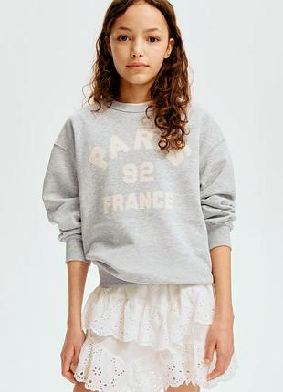 10-12/12-14 р h&amp;m новый фирменный свитшот батник кофта толстовка девочке подлетку paris