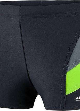 Плавки-боксеры для парней aqua speed andy 5604 серый, зеленый дит 134см