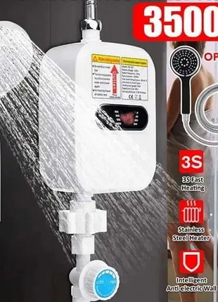 Термостатичний водонагрівач rx-021 з душем та lcd екраном 3500w 60°c.