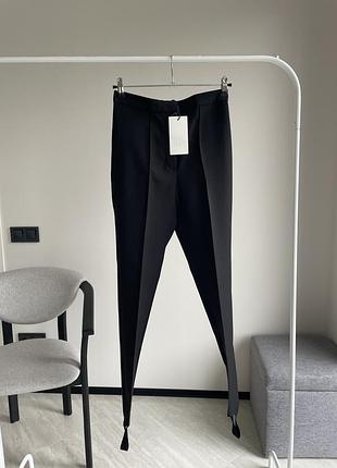 Брючні чорні лосіни zara , легінси зара зі штрипками