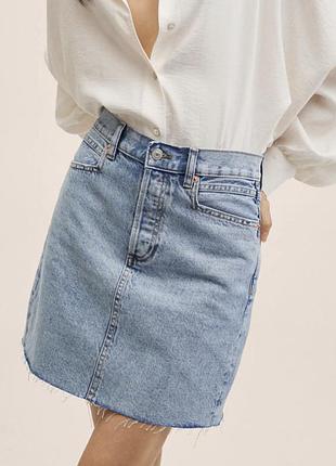 Джинсовая юбка mango р. xs 3