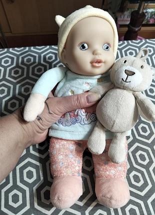 Кукла пупс baby anabelle плюс мишка в подарок