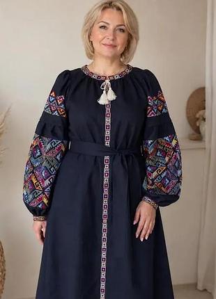 Вишита сукня - в наявності фото 1 розмір 54