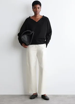 Штани жіночі cos pima cotton barrel-leg trousers / 32