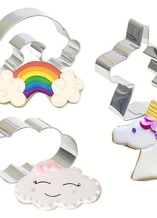 Формочки для печенья из нержавеющей стали unicorn 3 шт