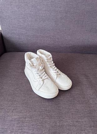 Молочні кеди,кросівки високі vans