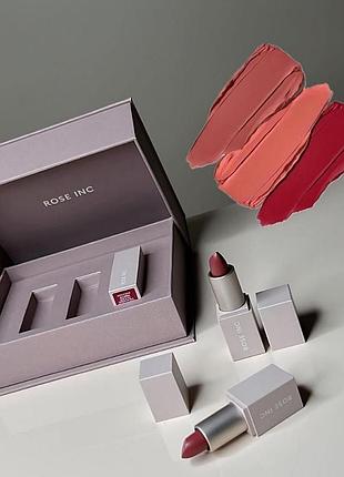 Набір міні-помад rose inc the satin lip trio