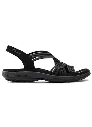 Оригінальні босоніжки сандалі на резинках skechers reggae slim  163023- blk